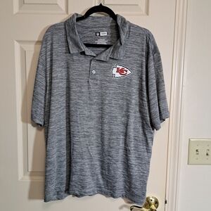 Gray Polo Shirt with Logo